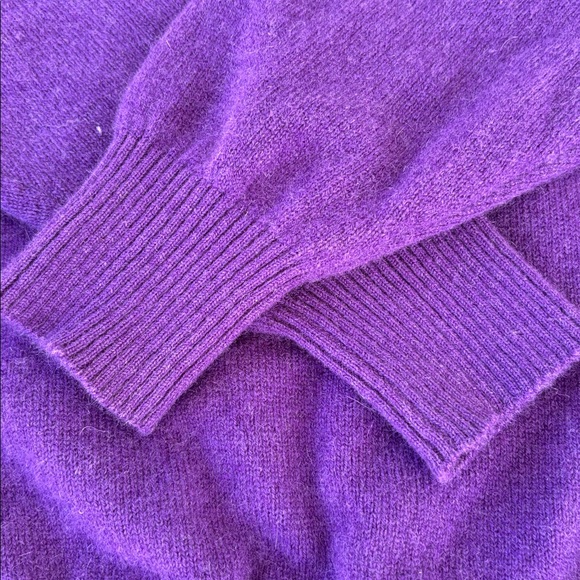 Charter Club Cashmere Purple Turtleneck Sweater small - Picture 4 of 5